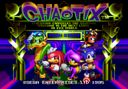 Sonic in Chaotix Title Screen
